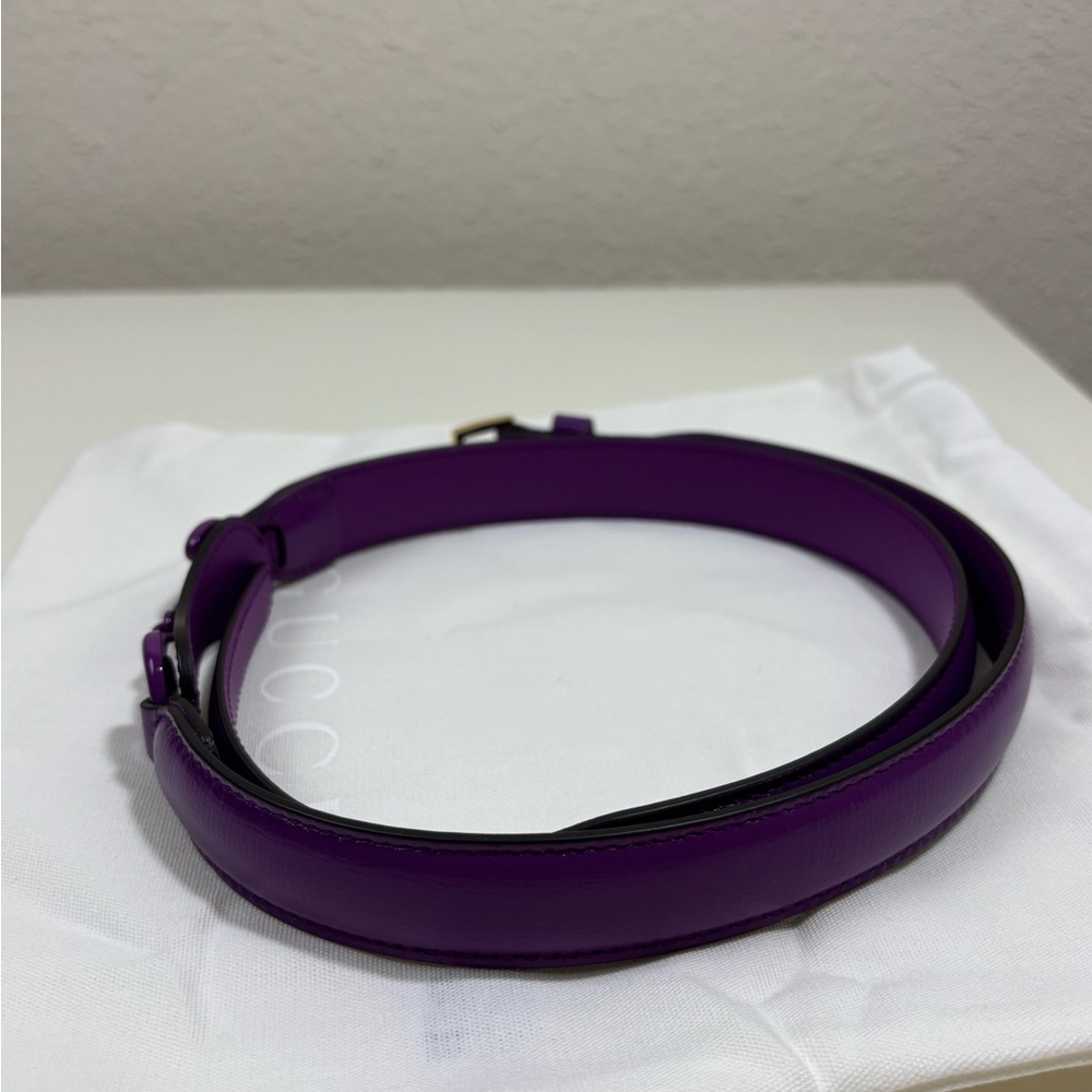 Gucci Horsebit Leather Thin Belt - Picture 4 of 8